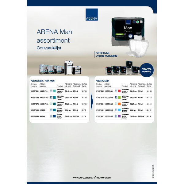 Conversie Abri-Man naar ABENA MAN