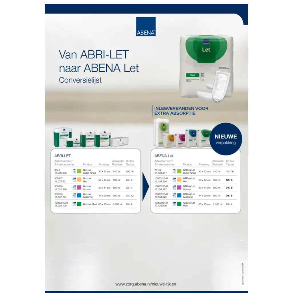 Conversie van Abri-Let naar ABENA Let
