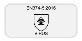Iconen food- handschoenen EN3742016VIRUS